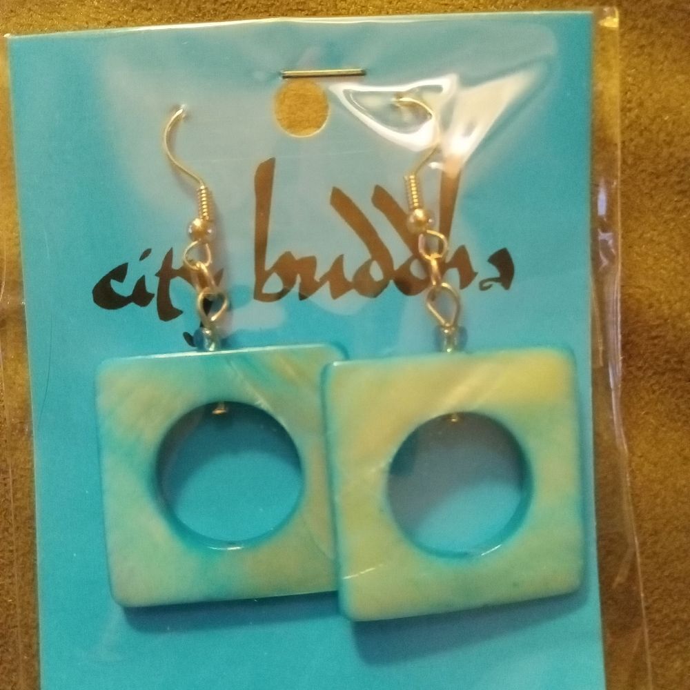 Blue Shell Earrings